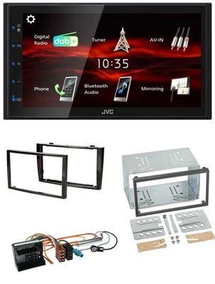 JVC USB Bluetooth MP3 DAB 2DIN Autoradio für Peugeot 308 2007-09 schwarz - Bild 1 von 4
