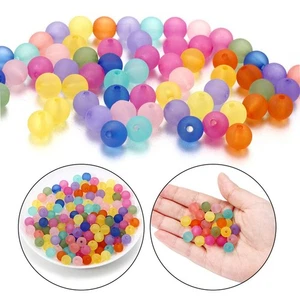 Vibrant DIY bracelet bead set 100 pcs of matte round beads in assorted colors - Picture 1 of 9