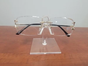 Gafas de sol Cartier 6018 marco dorado corte diamante lente transparente 145 mm GRANDE C - Imagen 1 de 6