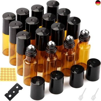 MARKE DKBT DKBT Roll on Glasflaschen für ätherisches öl 16 Stück 5ml ätherische öle Roll on