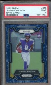 2023 Panini Prizm #368 Jordan Addison Navy Camo PSA 9 #/25 - Picture 1 of 2