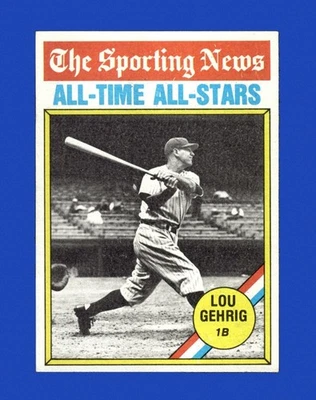1976 Topps Set-Break #341 Lou Gehrig Como Nuevo Sin Reserva *GMCARDS* Foto 1 de 2