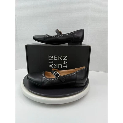 Naturalizer Kelly Mary Jane Womens Size 8M Black Leather Flats Ballet Shoes NEW - Image 1 of 4