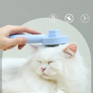 Cat Brush Pet Comb Self Cleaning Slicker Brush Remove Hair Grooming GA - Picture 1 of 12