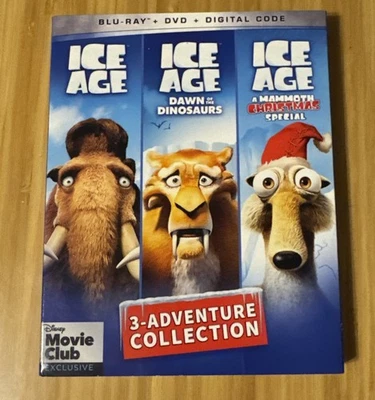 Ice Age: 3-Adventure Collection (Blu-ray + DVD, Disney Movie Club Exclusive) New - Image 1 of 2