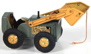 1950s LINMAR TOYS MARX REIBUNGS BLECH HI-LIFT LOADER JONES CONSTRUCTION TOY VTG - Bild 1 von 14