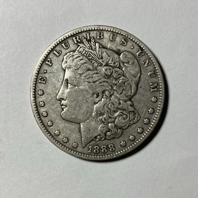 Dólar de plata Morgan 1888-O bonito original en muy buen estado Foto 1 de 2