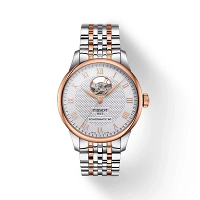 Reloj Hombre Tissot Le Locle Open Heart Powermatic 80 Dos Tonos T0064072203302 Foto 1 de 4