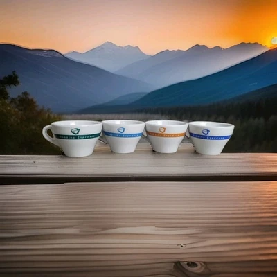 Juego de 4 tazas de café espresso IPA Italia "Tazzina Espresso" porcelana italiana de 4 oz Foto 1 de 4