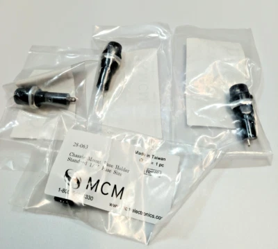 ***CANTIDAD 4*** Soporte de fusibles Montaje en panel para fusibles US (AGC) 1/4" * 1.25" 15A 125VAC Foto 1 de 4