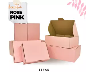 BoxMore Rose Pink Mailing Box Small Medium Large A6 A5 A4 Gift Mailer - Picture 1 of 30