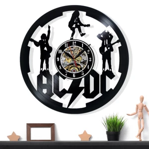 AC DC Schallplatten-Wanduhr Geschenkidee Beste Freunde Geburtstag Dekoration - Bild 1 von 6