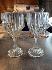 Mikasa PARK LANE-TWO Crystal Wine Goblets / Stems 6.25” Excellent Condition-Nice