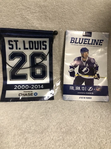 Tampa Bay Lightning Marty St. Louis Memorabilia Number Retirement Flag Cover