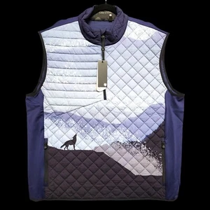 Greyson Misty Mountain Top Yukon Hybrid Vest Mens XXL Quilted 1/4 Zip Golf NEW - Picture 1 of 13