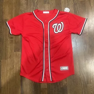 Majestic Cool Base Trea Turner Washington Nationals MLB Jersey Red Youth Large - Picture 1 of 6