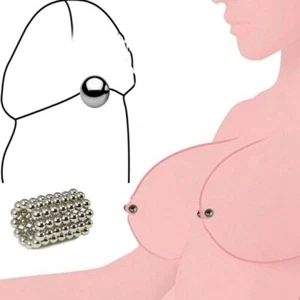 Magnetic Ball-Scrotum-Stretcher-Penis Enhancer Delay Ejaculation Fake Piercing - Picture 1 of 28