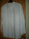 NEW + tag brand H&M in WHITE  TOP/ BLOUSE/TUNIC  UK= L  long sleeve, pure cotton