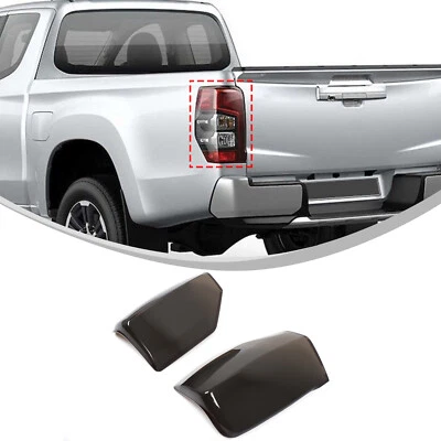 ABS Smoked Black Tail Lamp Light Cover Trim For Mitsubishi L200 2019+ — 第 1/4 张图片