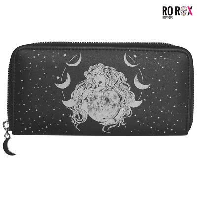 Ro Rox Selene Wallet Moon Phase Goddess Witchcraft Wicca Goth Faux Leather Purse - Image 1 of 4
