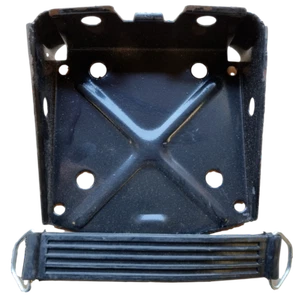 ukscooters BANDEJA DE BATERÍAS VESPA CAJA CON CORREA PX LML STELLA NEGRO NUEVO CINTURÓN