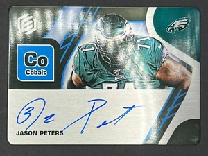 2021 Panini Elements Steel Signatures /27 Jason Peters #SS-JPE Auto Co Cobalt - Picture 1 of 2