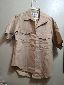 USMC Uniform Khaki Shirt Military Short Sleeve 16 DLA - Picture 1 of 5