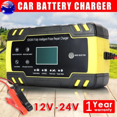 8A 12V/24V Car Battery Charger Trickle Smart Repair Motorcycle Caravan Boat - image 1 of 4