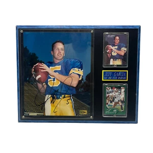 Placa firmada Jeff Garcia 8x10 San Francisco 49ers SJSU Spartans defectos de fútbol americano - Imagen 1 de 19