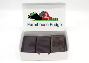 Farmhouse Fudge: VEGAN Dark Chocolate Fudge 3 Piece Box - Picture 1 of 6