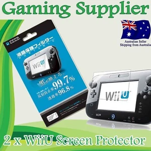 2 X Premium LCD Screen Guard Protector for Nintendo Wii U Gamepad Controller - Picture 1 of 3
