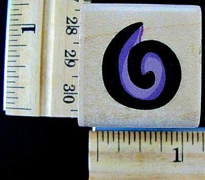 Stampendous Petite Soiree Swirl Wood mount Rubber Stamp Small A135 Craft Paper - Image 1 of 3