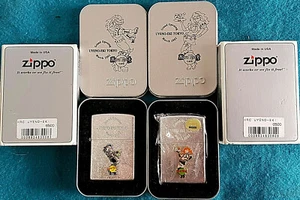 2 ZIPPO LIGHTERS UYENO-EKI TOKYO GRAND OPENING PUNK GIRL GUY Hard Rock Cafe SET - Picture 1 of 1