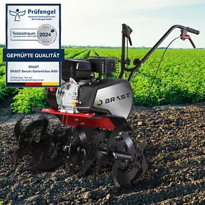 BRAST Motorhacke Benzin Ackerfräse 5,15kW (7PS) Gartenfräse Bodenfräse AF6000 - Bild 1 von 10