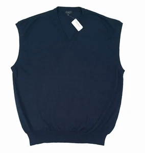 NEW Burberry Golf Sweater Vest!  XXL  Blue & Black Mélange  Wool  Made in Italy - Picture 1 of 2