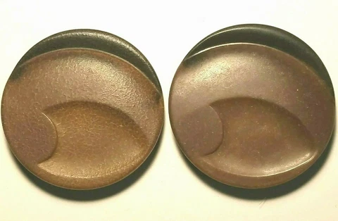 Large 2.25" Brown Black 50s 60s Matching Set of 2 Vintage Clothing Buttons 5405 Cover