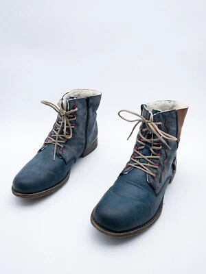 Rieker Botas De Cordones Para Dama Azul Talla 42 EU Art 28270-30 - Imagen 1 de 3