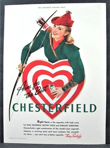 Vintage 1941 Chesterfield Cigarettes Magazine Ad Full Page Aim For The Best - Picture 1 of 1
