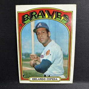 1972 Topps #195 Orlando Cepeda Atlanta Braves Baseball A3A - Picture 1 of 3