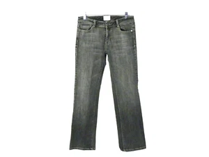 White House Black Market 8 Short Blanc Jeans Mid-Rise Boot Cut Black Stretch - Picture 1 of 6