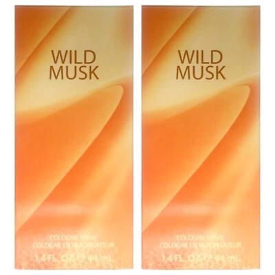 Pack de (2) Nuevo Coty Wild Musk de Coty para mujer. Spray Colonia 1,4 onzas Foto 1 de 2