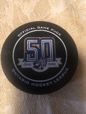 O.H.L. SUDBURY WOLVES 50th ANNIVERSARY OFFICIAL GAME PUCK 1972-2022 OHL.
