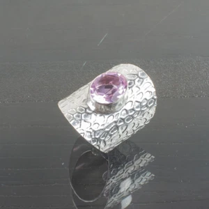 Morganite Gemstone 925 Sterling Ring Handmade Jewelry Ring For Gift - Picture 1 of 3