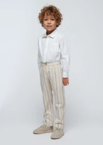 PANTALONE PANTALONI BIMBO MAYORAL 03541 3541 COTONE 65 BEIGE ORIGINALE PE 2024 - Picture 1 of 5