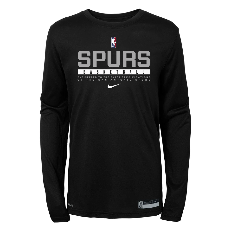 Nike NBA Youth (8-20) San Antonio Spurs Practice Long Sleeve T-Shirt - Image 1 of 1