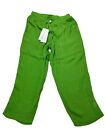 BAMBOO Wardrobe Trousers Size Small Womens Apple Green Summer Cropped NEW RRP£65