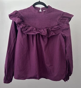 Blusa manga larga con volantes púrpura ciruela A New Day - Imagen 1 de 6