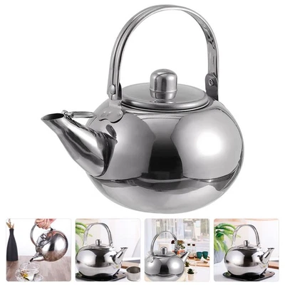  Bollitore d'acqua in metallo comodo tea pot pot da cucina da cucina ristorante - Immagine 1 di 4