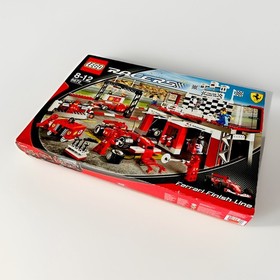 LEGO Racers Speed Champions Set 8672 Formula 1 Ferrari Finish Line Original Box | EOL 2006