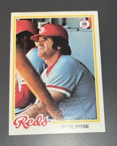 Topps Pete Rose Cincinnati Reds 1978 ottime condizioni alcuni danni da filigrana in alto a sinistra - Foto 1 di 3